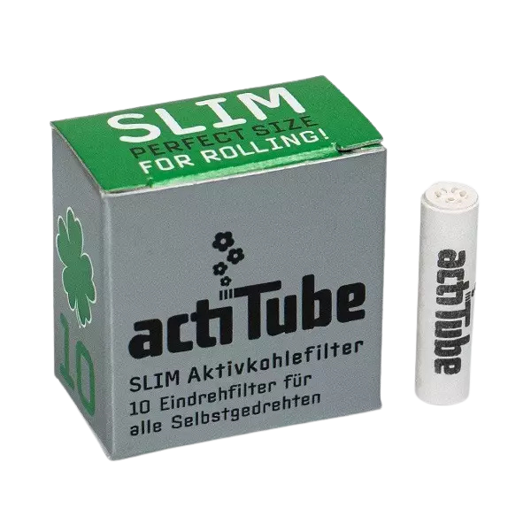 Actitube Slim Aktivkohlefilter 10er